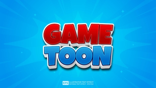 vector 3d text editable text effect game toon