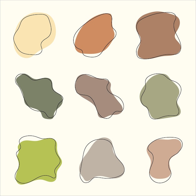 vector a set of abstract elements multicolored circles
