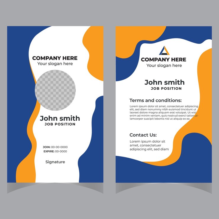 Vector vector abstract id cards template with picture