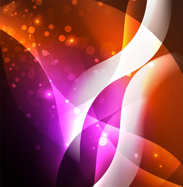 Vector vector abstract illuminated neon waves