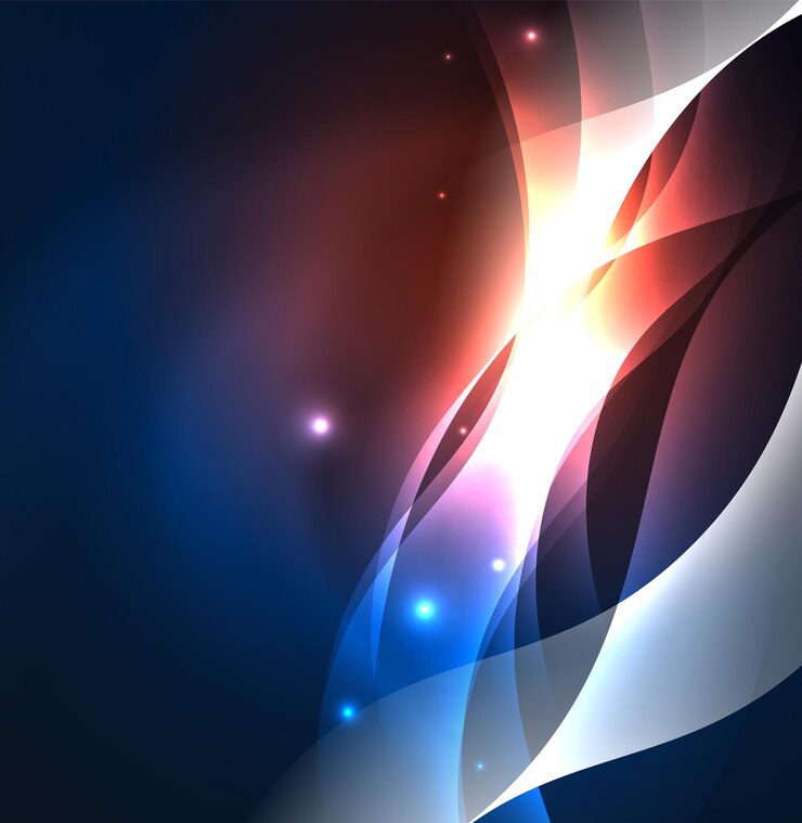 Vector vector abstract illuminated neon waves