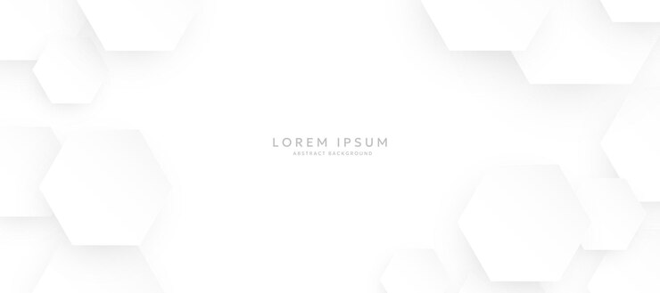 Vector abstract paper hexagon white background