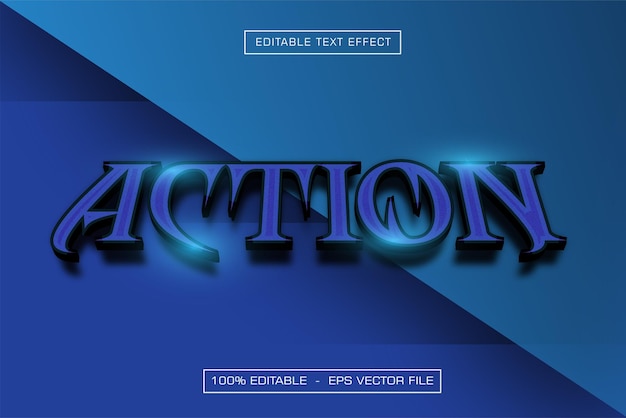 Vector Action Editable text effect