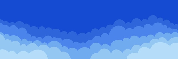 Vector background cumulus clouds banner