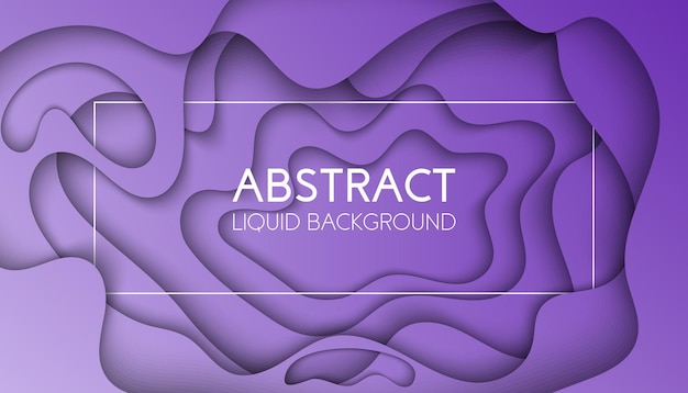 Vector background with deep very peri color paper cut shapes 3D abstract paper art
