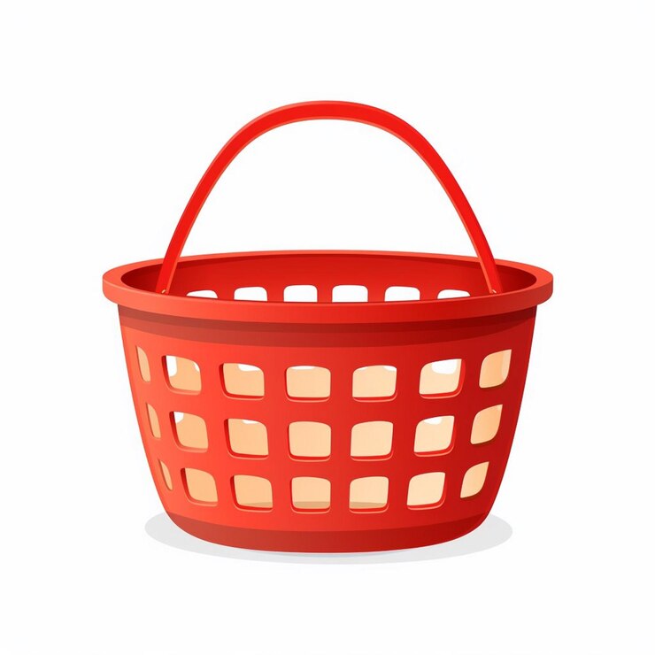 Vector vector basket market illustration isolated object supermarket store business buy bag purc