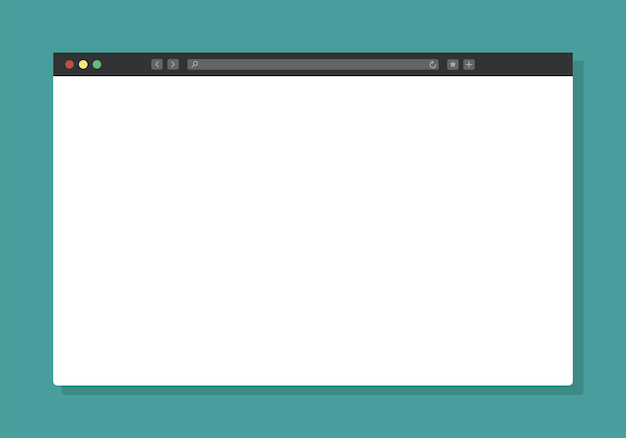 Vector browser mockup Blank web page Background for design
