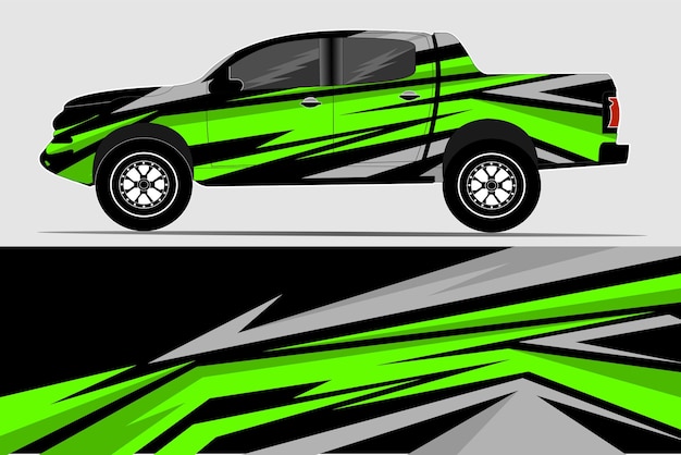 vector car and truck sticker wrap design