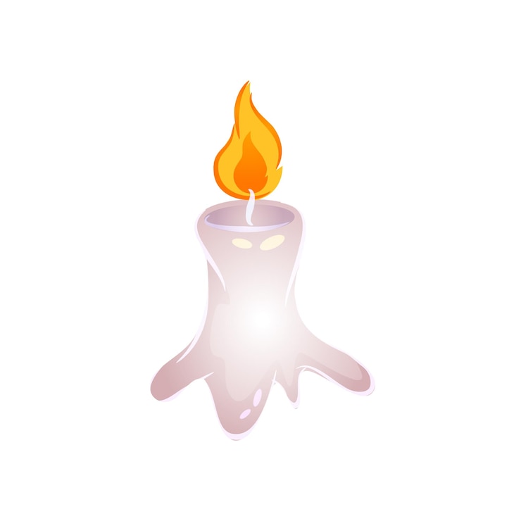 Vector vector cartoon of a candle candles with flames in cartoon style