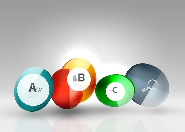 vector circle infographics vector template background for print workflow layout diagram number options or web design banner