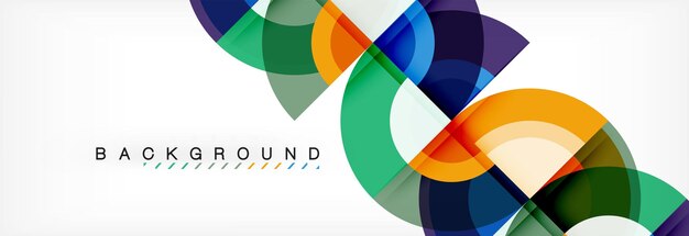 Vector circular geometric abstract background