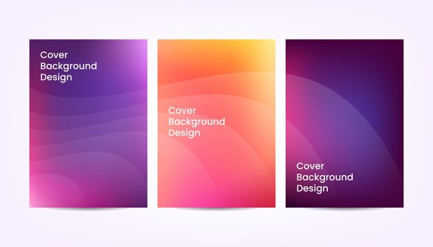 vector colorful abstract gradient cover background design.