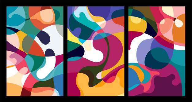 vector colorful abstract psychedelic liquid and fluid background pattern