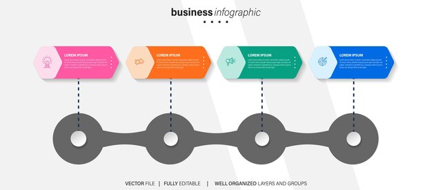 Vector colorful data infographic with details
