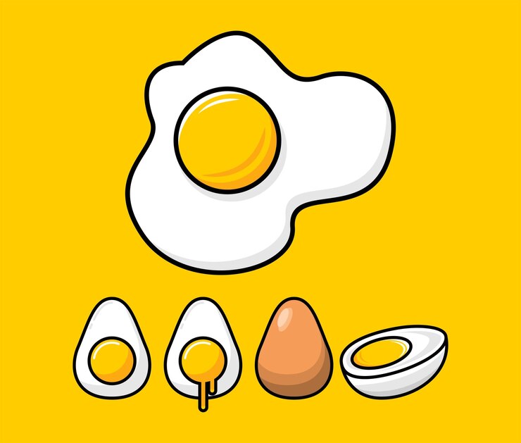 Vector vector cooking eggs set