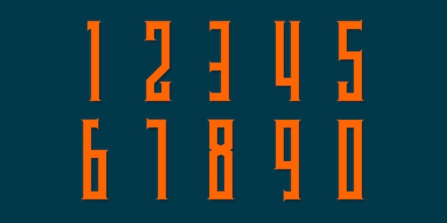 Vector creative color geometry shapes' numerals font alphabet vector illustrations