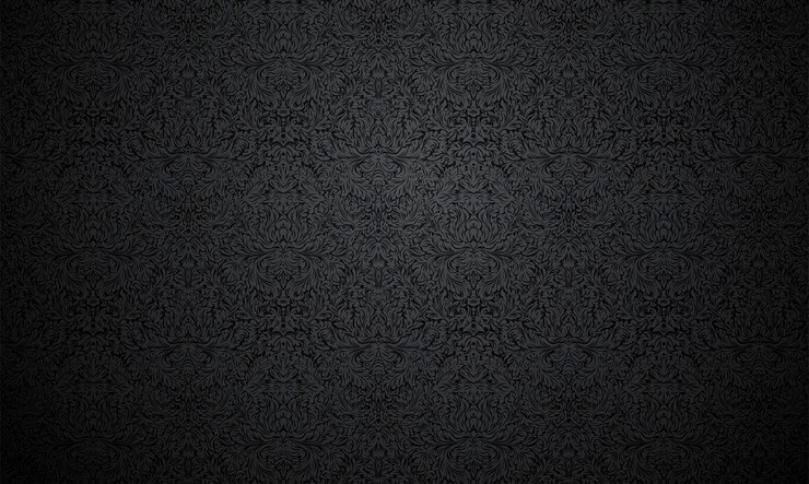 Vector dark damask floral background Sophisticated black ornament