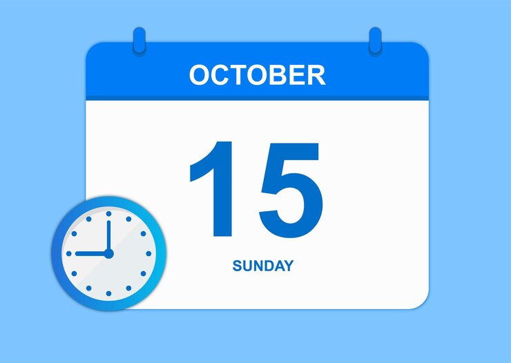 Vector vector day calender month october