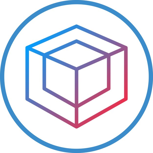 Vector Design 3D Modeling Icon Style