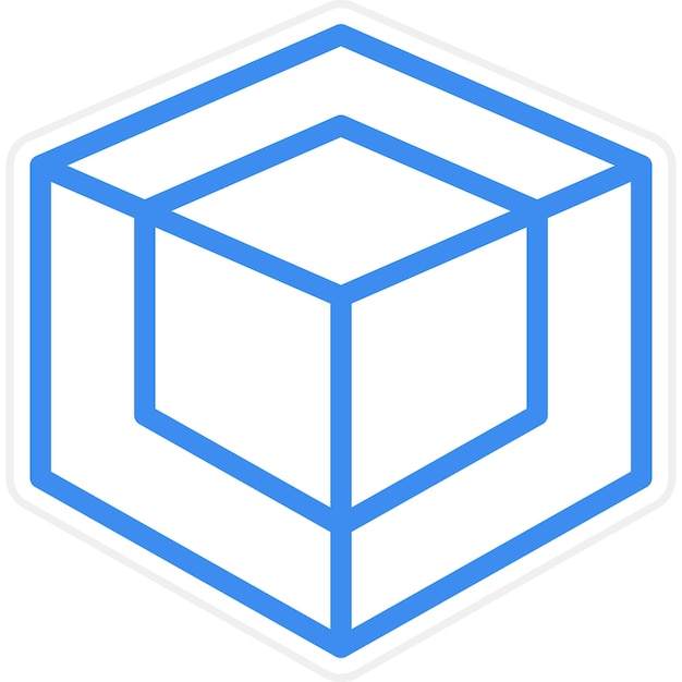 Vector Design 3D Modeling Icon Style