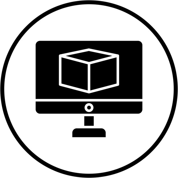 Vector Design 3D Modeling Icon Style