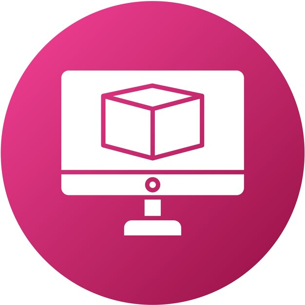Vector Design 3D Modeling Icon Style
