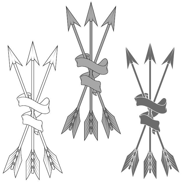 Vector Design Arrows with Ribbon