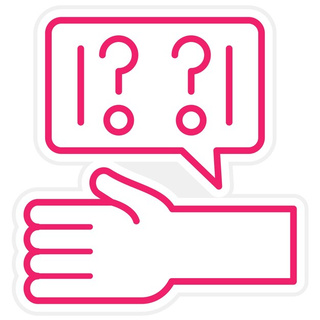 Vector Design Ask For Help Icon Style