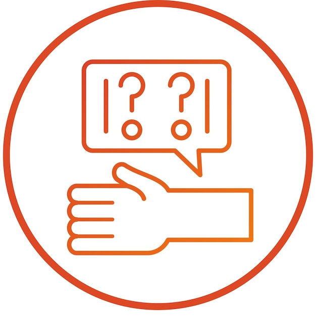 Vector Design Ask For Help Icon Style