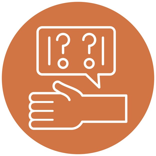 Vector Design Ask For Help Icon Style