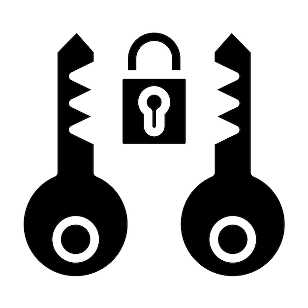Vector Design Asymmetric Encryption Icon Style