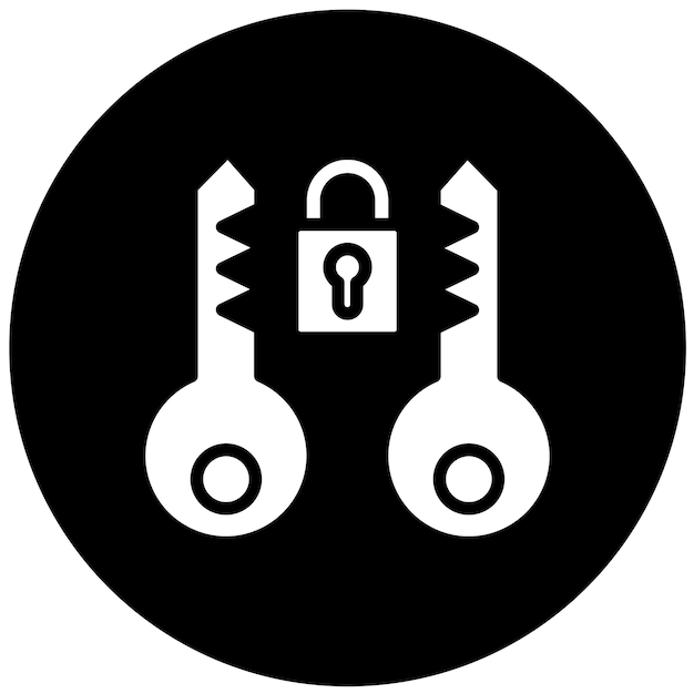 Vector Design Asymmetric Encryption Icon Style