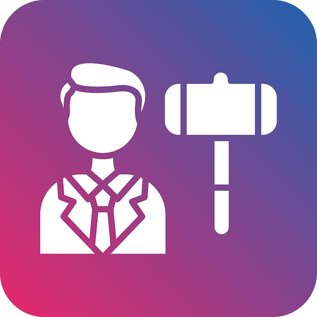Vector Design Auctioneer Male Icon Style