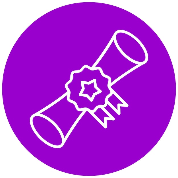 Vector Design Bachelor Degree Icon Style