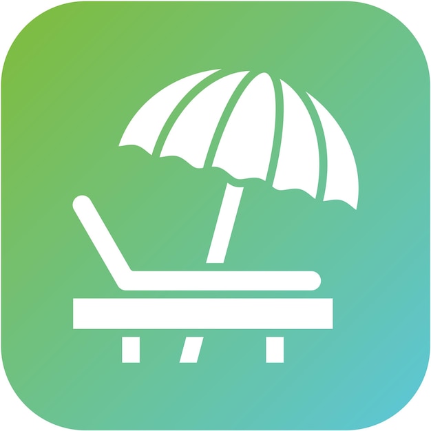 Vector Design Beach Chair Icon Style