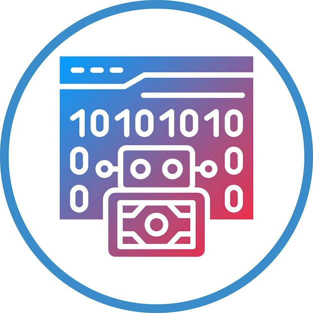 Vector Design Binary Code Icon Style