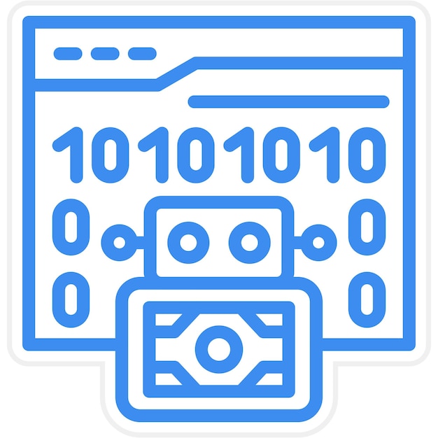 Vector Design Binary Code Icon Style