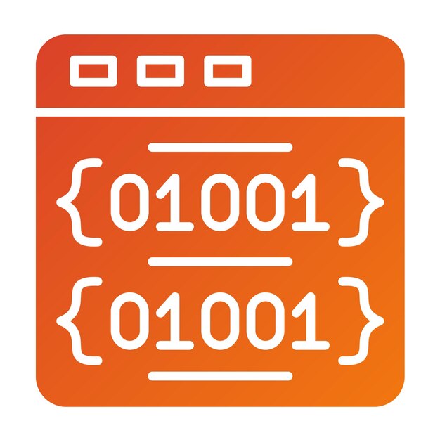 Vector Design Binary Code Icon Style