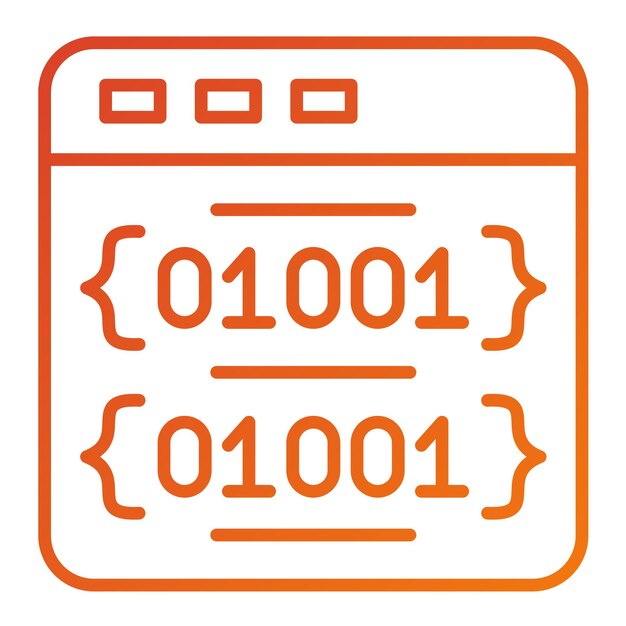 Vector Design Binary Code Icon Style