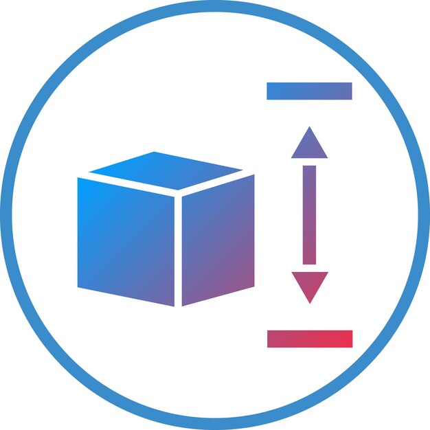 Vector Design Block Height Icon Style