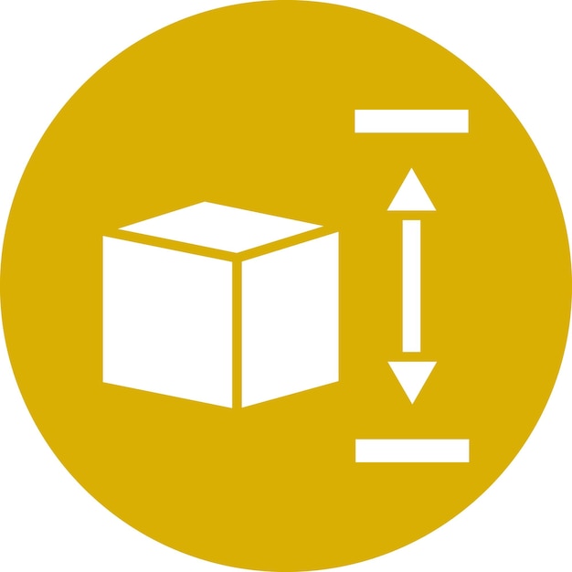 Vector Design Block Height Icon Style