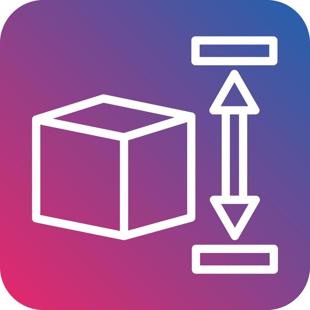 Vector Design Block Height Icon Style