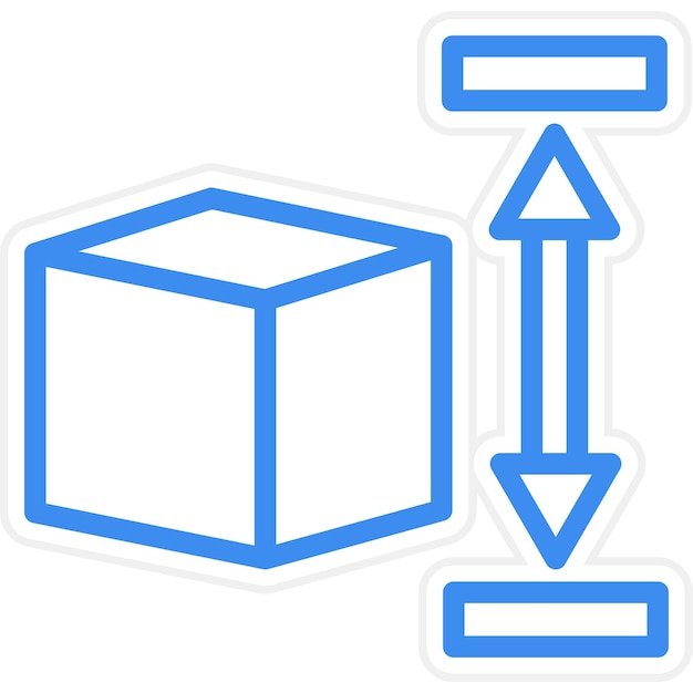Vector Design Block Height Icon Style