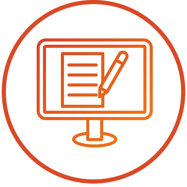vector design blogging icon style