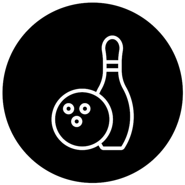 Vector Design Bowling Icon Style