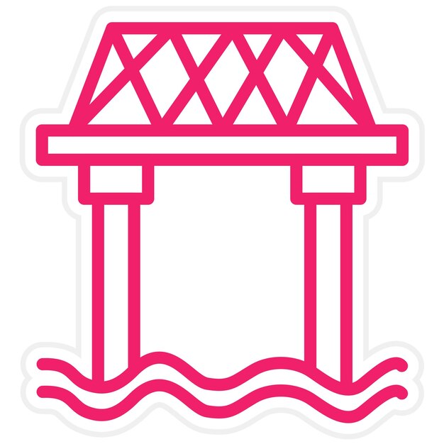 vector design bridge icon style