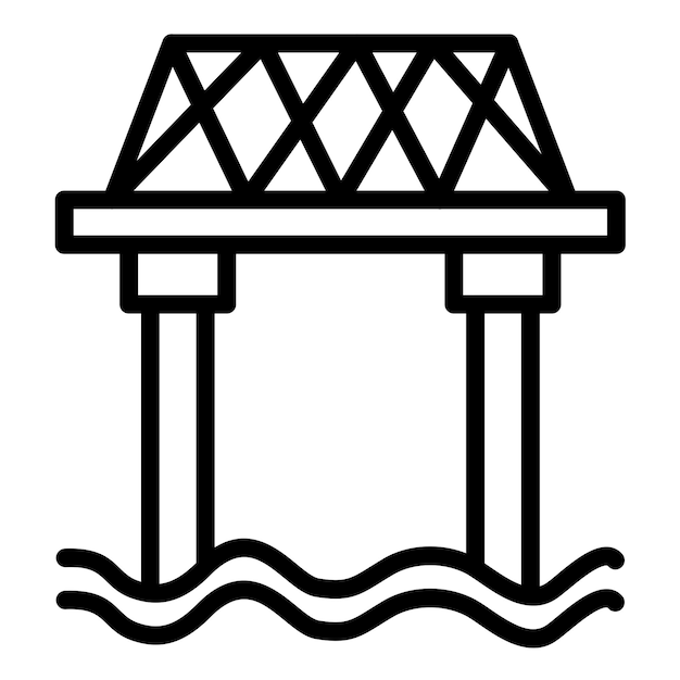 vector design bridge icon style