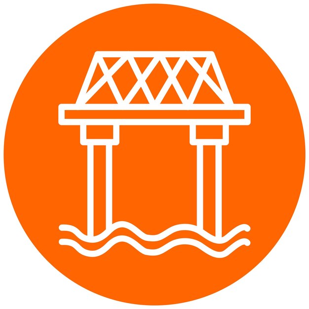 vector design bridge icon style