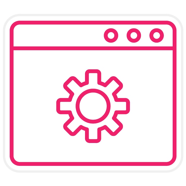 vector design browser setting icon style