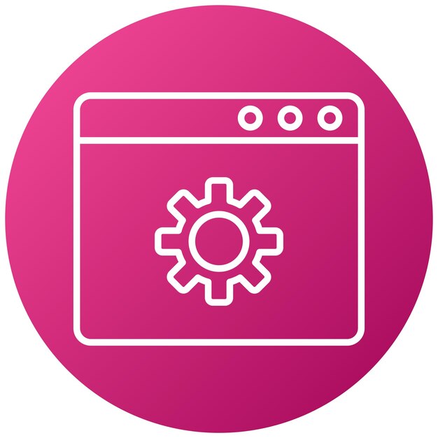 vector design browser setting icon style